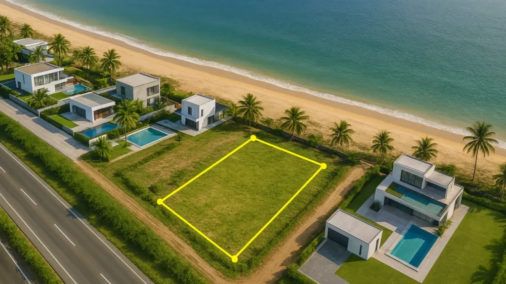 terrenos à beira-mar