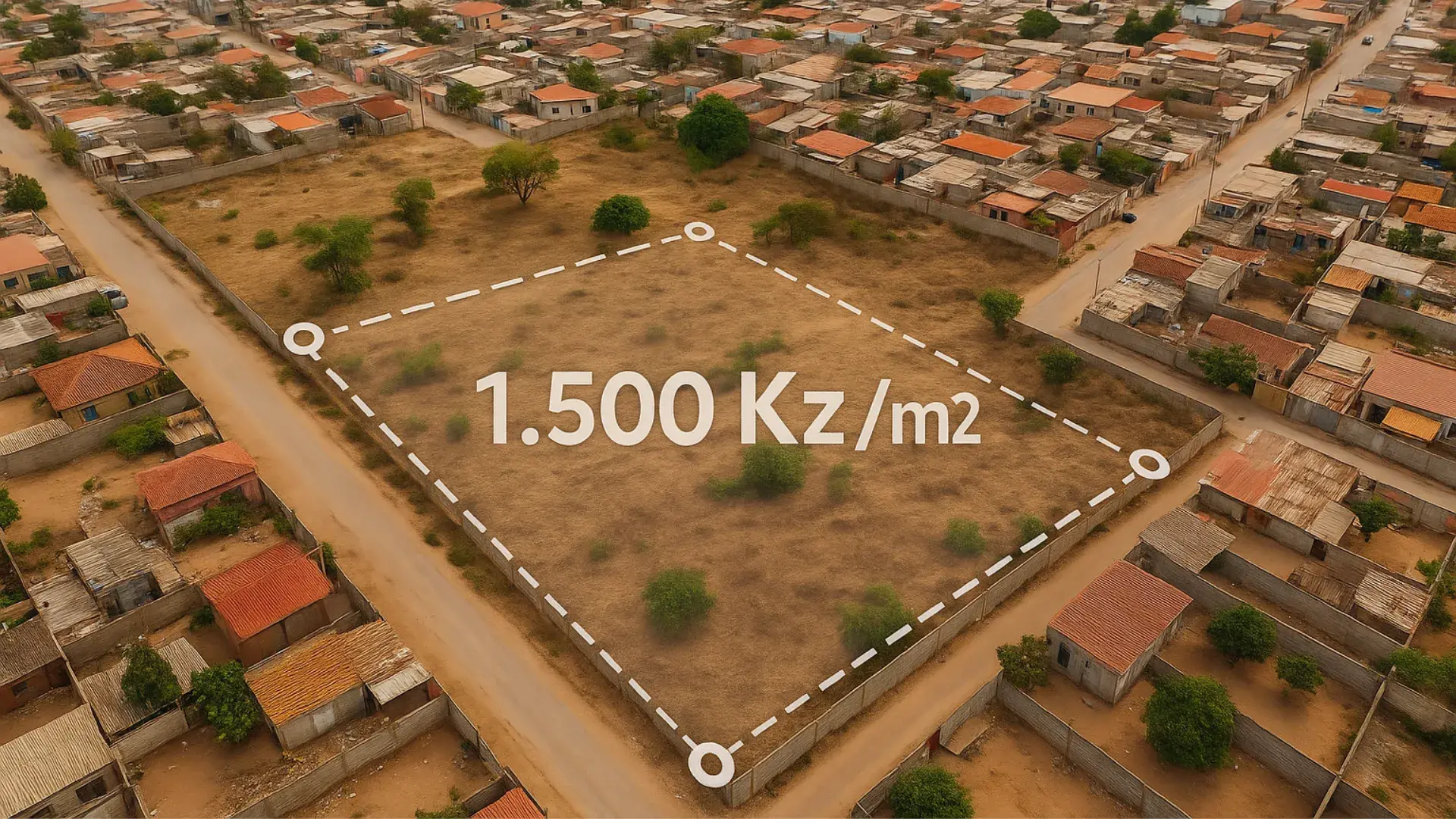 Preço dos terrenos em Angola